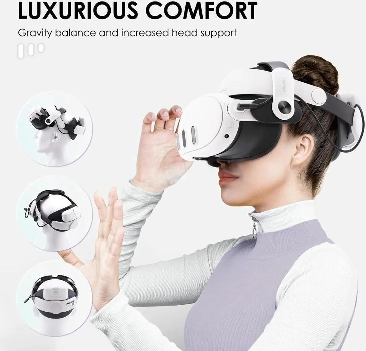 Alt view image 5 of 7 - BOBOVR M3 Pro Battery Head Strap Compatible with Oculus
Quest 3S / 3  Elite Halo Strap 5200mAh 2 Batteries and 1 charging
dock for Meta Quest 3S / 3  VR Accessories