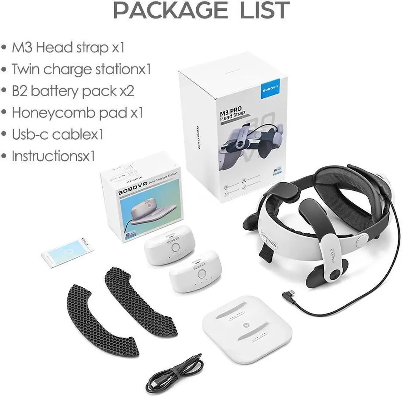 Alt view image 7 of 7 - BOBOVR M3 Pro Battery Head Strap Compatible with Oculus
Quest 3S / 3  Elite Halo Strap 5200mAh 2 Batteries and 1 charging
dock for Meta Quest 3S / 3  VR Accessories