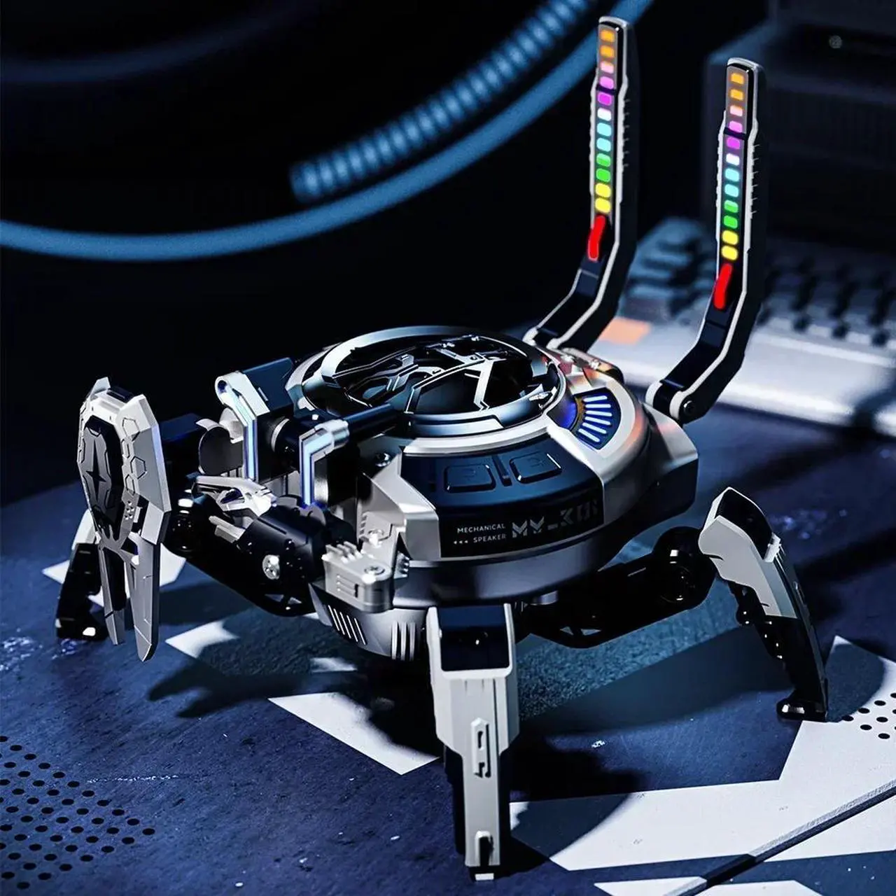 Alt view image 7 of 7 - Sovawin Wireless bluetooth speaker HIFI subwoofer sound mech creative gaming decoration Gold