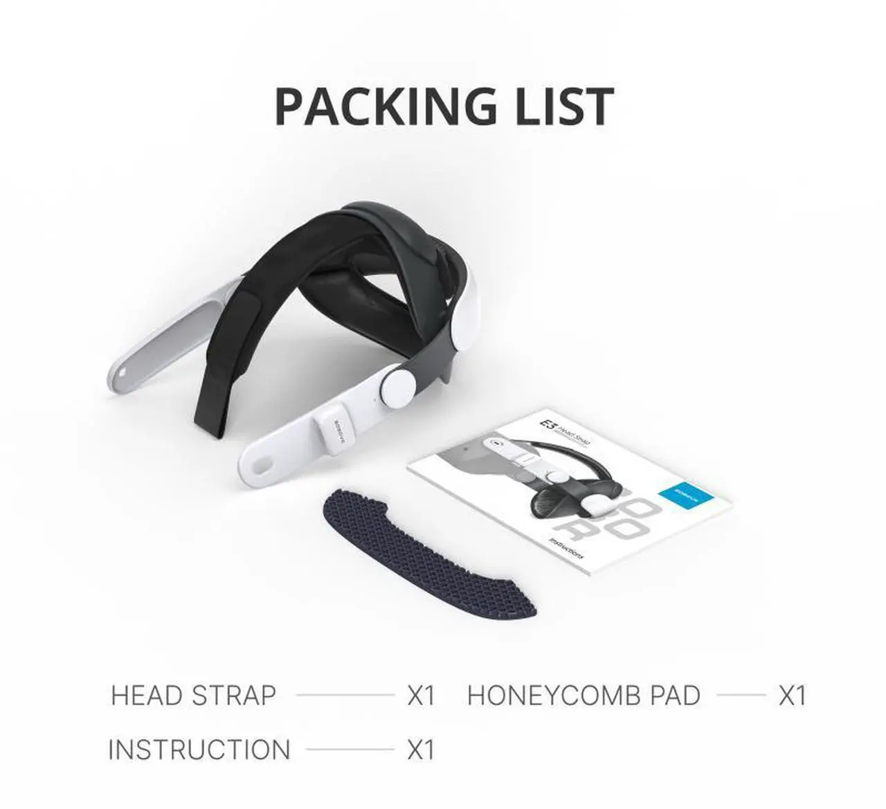 Alt view image 6 of 6 - BOBOVR E3 Head Strap Compatible with Meta Quest 3 and Meta Quest 3S Comfort Fit Enhanced VR Experience