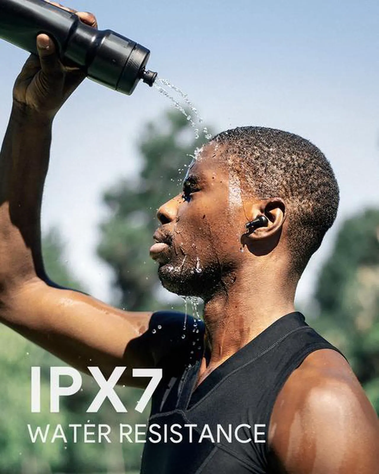 Alt view image 6 of 7 - AUKEY Black EP-T27 Wireless Earbuds with aptX Deep Bass, CVC 8.0 Noise Reduction Technology, Bluetooth 5.0, IPX7 Waterproof, USB Type C Quick Charging Case Earphones for iPhone and Android