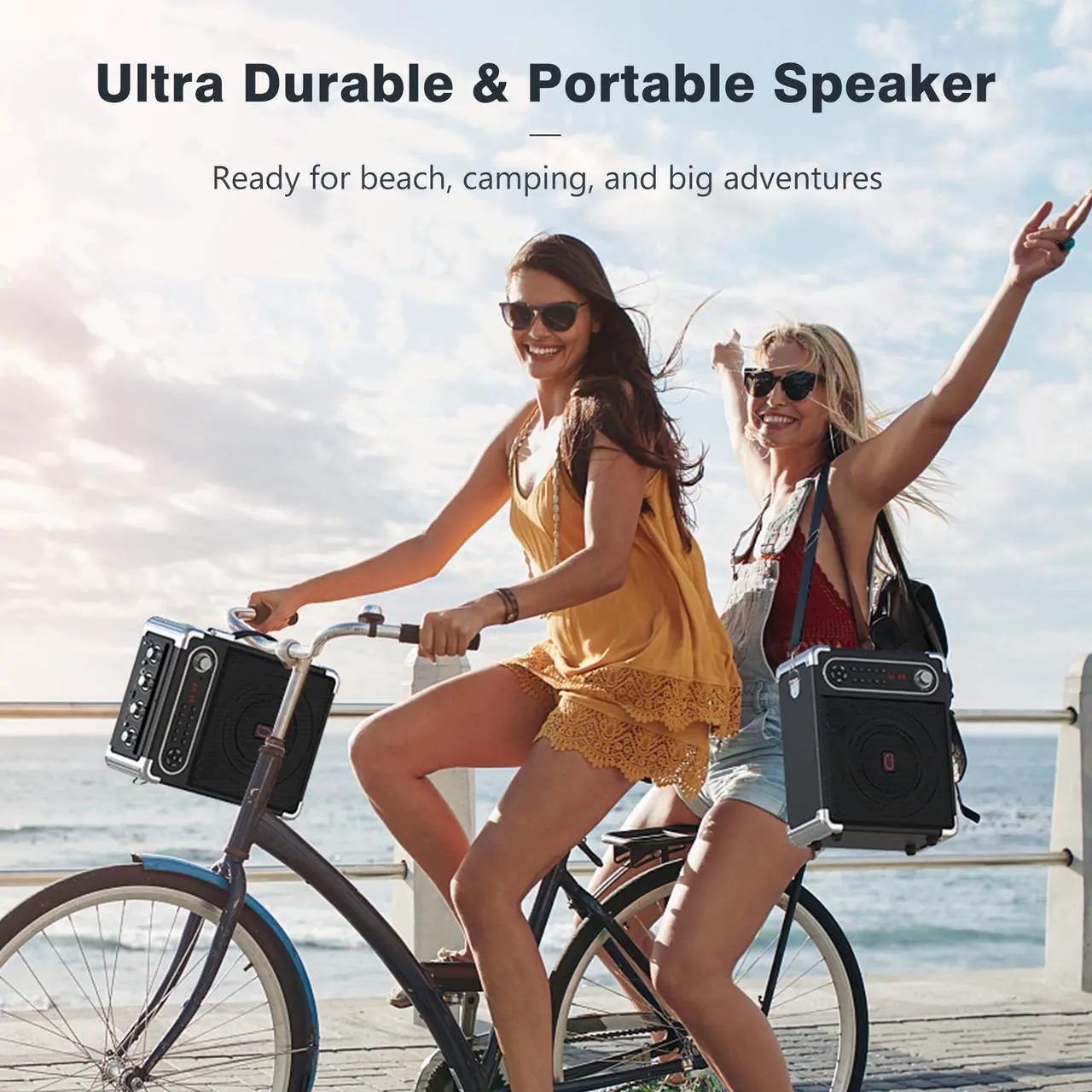 Alt view image 2 of 7 - JYX-S55 Karaoke Machine, Bluetooth Speaker with 2 Wireless Karaoke Microphones, Home Karaoke System