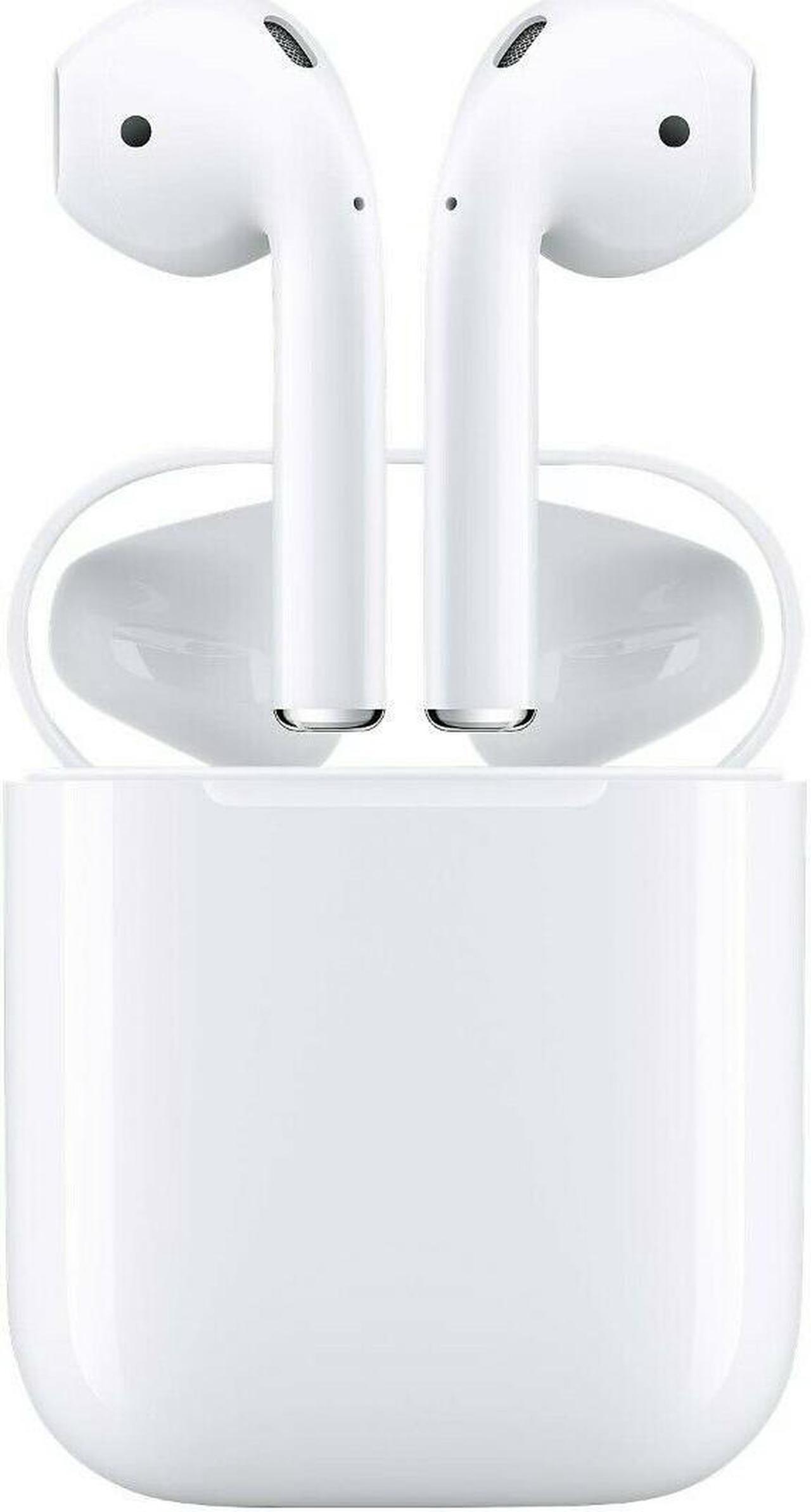 Alt view image 13 of 15 - Apple AirPods 2 White with Wireless Charging Case In Ear Headphones MRXJ2AM/A