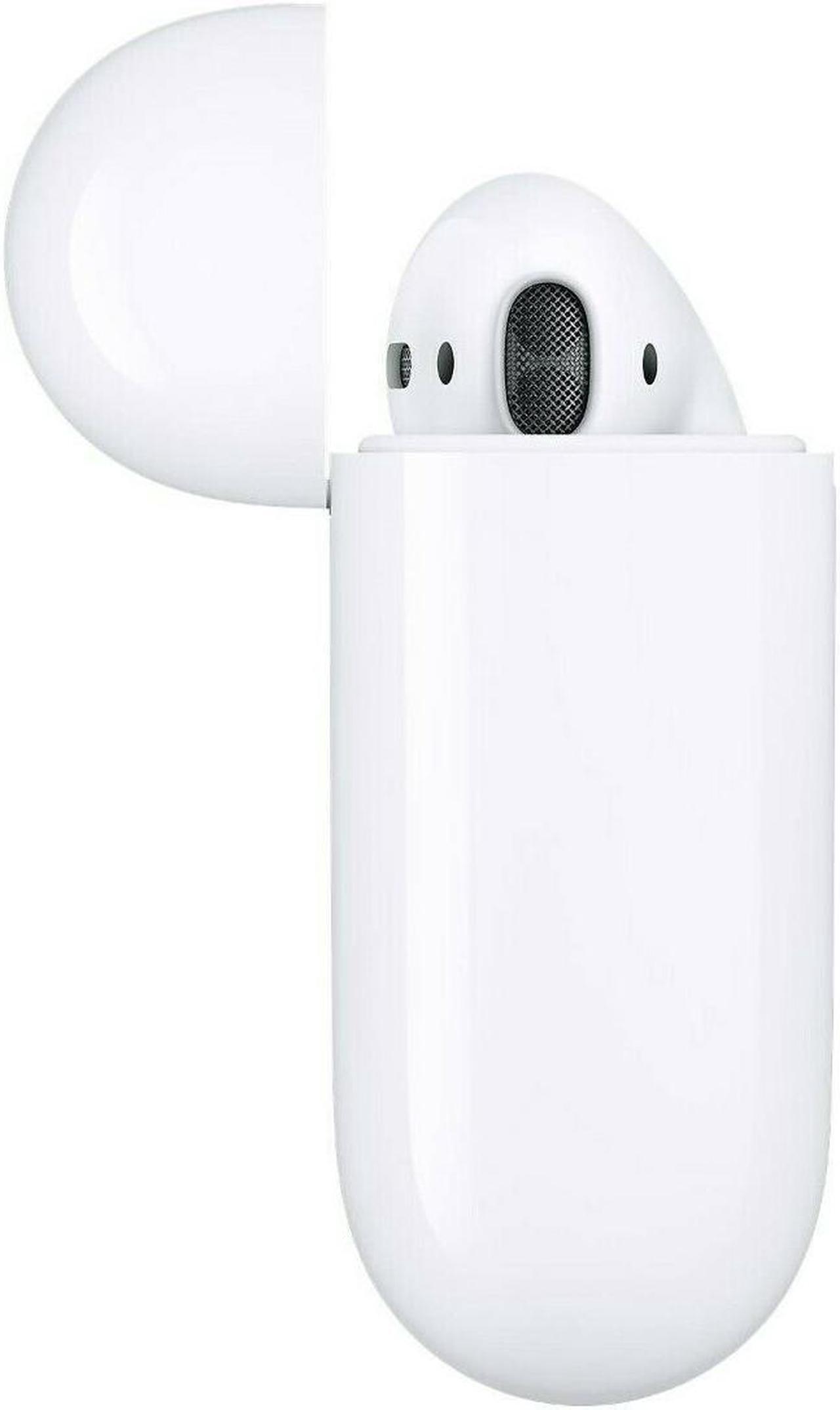 Alt view image 12 of 15 - Apple AirPods 2 White with Wireless Charging Case In Ear Headphones MRXJ2AM/A