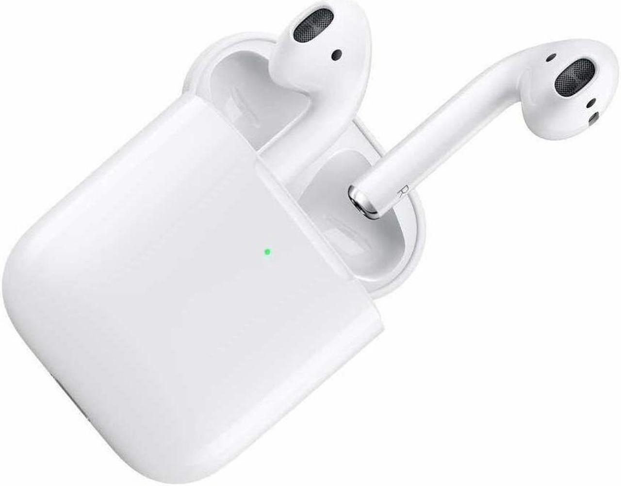 Alt view image 10 of 15 - Apple AirPods 2 White with Wireless Charging Case In Ear Headphones MRXJ2AM/A