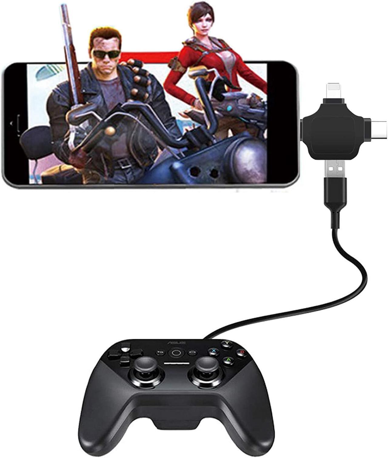 Alt view image 4 of 7 - OTG Adapter, Compatible with Android/iPhone/iPad, Lightning/USB Type-C/Micro-USB to USB Camera Adapter for SD TF Card Reader, Keyboard, Mouse, U Disk, USB Flash Drive (Black)