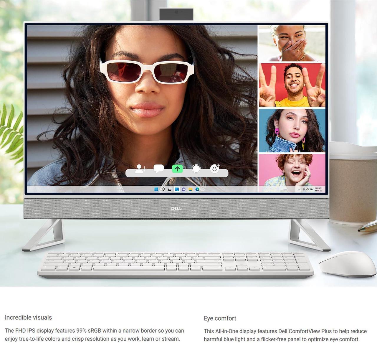 Alt view image 2 of 7 - Dell Inspiron 7000 All-In-One Desktop, 27" FHD Touchscreen, Core 7 150U (10 cores), GeForce MX570A, 64 GB RAM, 1 TB SSD, Wi-Fi 6E, Windows 11 Pro, with Microsoft Office Lifetime License&Designed Mouse