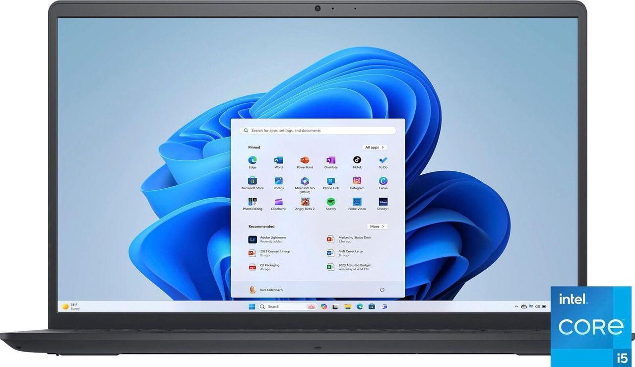 Alt view image 7 of 7 - Dell Newest Inspiron 15 Business Laptop - with Microsoft Office Lifetime License, 15.6" FHD Touchscreen Display, Intel 10-Core i5-1235U Processor, 32GB RAM, 1TB SSD, HD Webcam, Wi-Fi, Windows 11 Pro