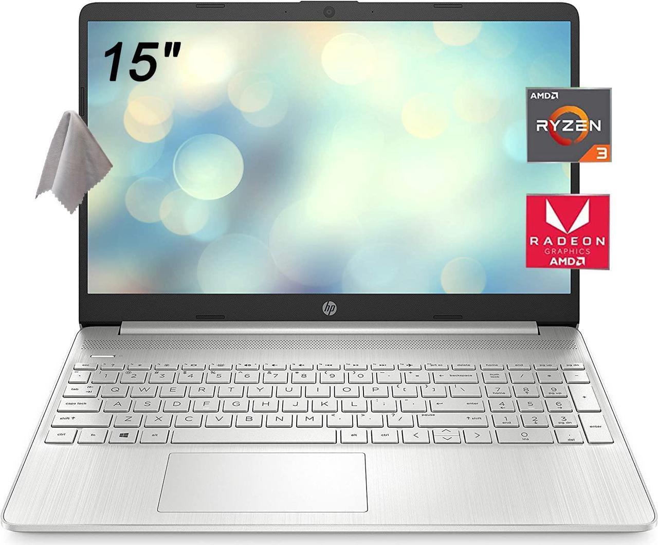 HP 15.6" Micro-Edge Display HD Laptop, AMD Ryzen 3 3250U (Up to 3.5 GHz), 16GB RAM, 512GB SSD Storage, Windows 10 Home, Bluetooth, Wi-Fi6, HP Fast Charge, Webcam, JAWFOAL HDMI Cable