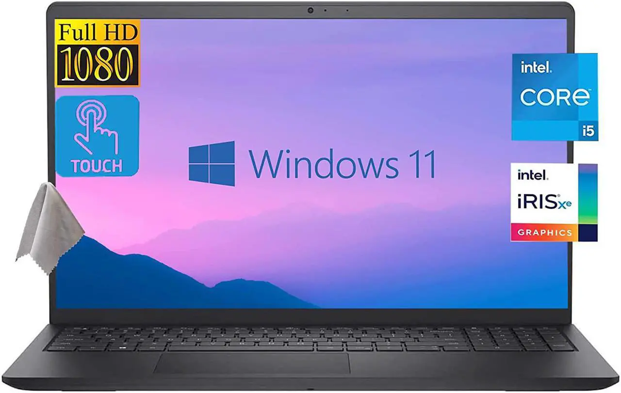 Main image of Dell Inspiron 3000 15.6 FHD Touchscreen Laptop, Intel Core i5-1135G7 (Quad-core, up to 4.2GHz, Beat i7-8750H) 16GB DDR4 RAM, 512GB PCle SSD, Intel Iris Xe Graphics, Windows 11, JAWFOAL HDMI Cable