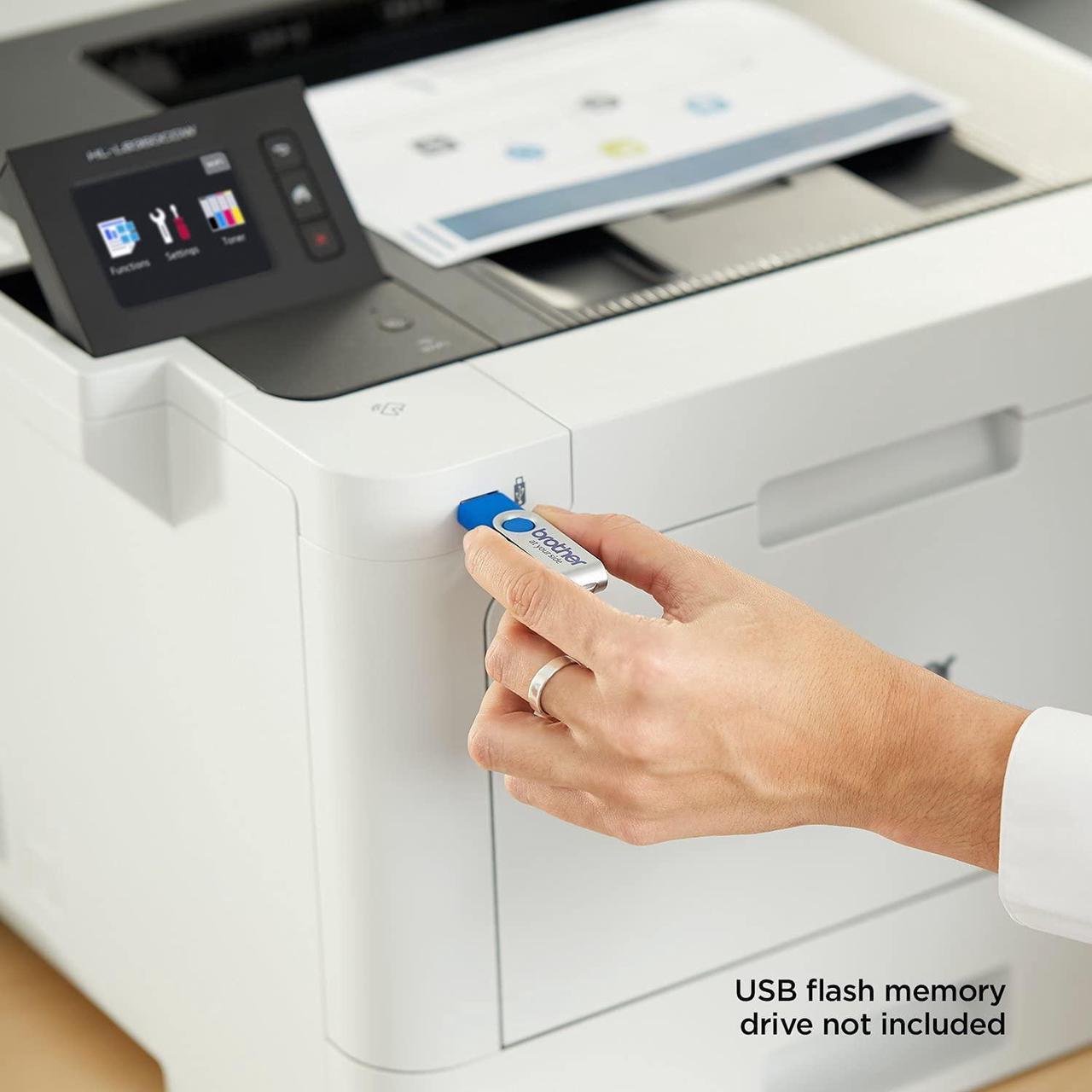 Alt view image 4 of 7 - Brother Business Color Laser Printer, HL-L8360CDW, Wireless Networking, 31 ppm, 600 x 2400 dpi, 8.5 x 14, 2.7" Touchscreen LCD, Auto 2-Sided Printing, JAWFOAL Printer Cable