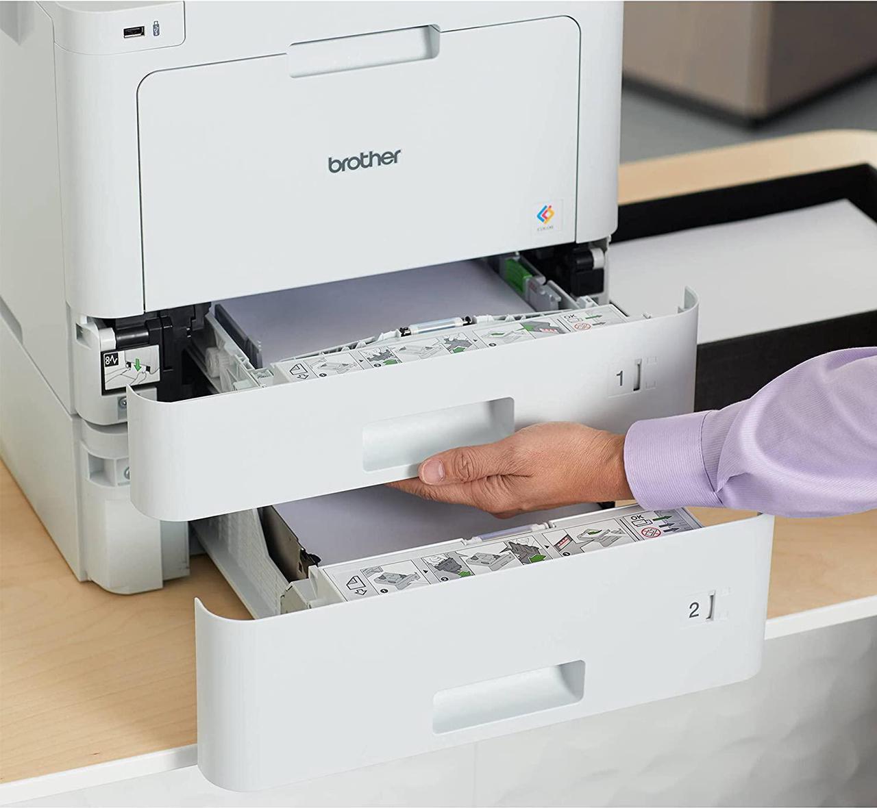 Alt view image 7 of 7 - Brother Business Color Laser Printer, HL-L8360CDW, Wireless Networking, 31 ppm, 600 x 2400 dpi, 8.5 x 14, 2.7" Touchscreen LCD, Auto 2-Sided Printing, JAWFOAL Printer Cable