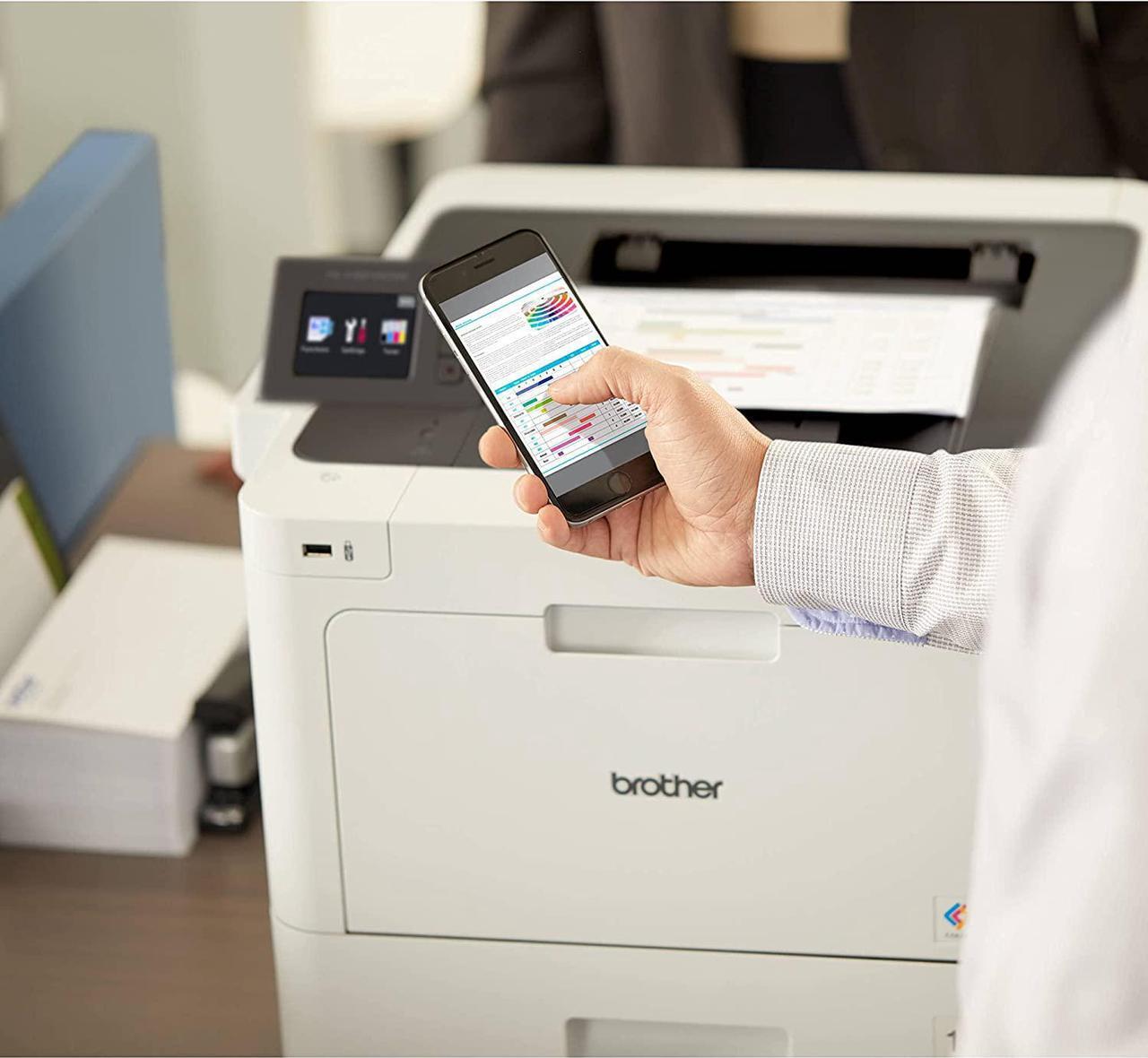 Alt view image 6 of 7 - Brother Business Color Laser Printer, HL-L8360CDW, Wireless Networking, 31 ppm, 600 x 2400 dpi, 8.5 x 14, 2.7" Touchscreen LCD, Auto 2-Sided Printing, JAWFOAL Printer Cable