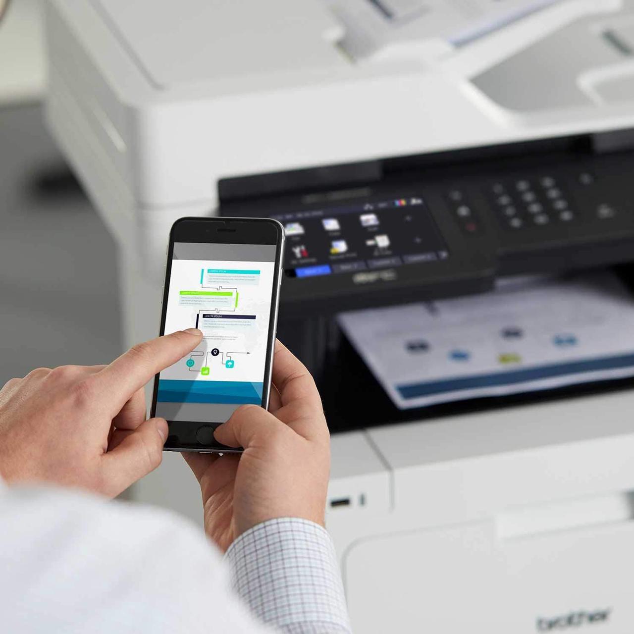 Alt view image 6 of 7 - Brother MFC-L8900CDW Business Color Laser All-in-One Printer, Advanced Duplex & Wireless Networking, High-Quality Business Printing, Mobile Device Printing & Scanning, Cefesfy Printer Cable
