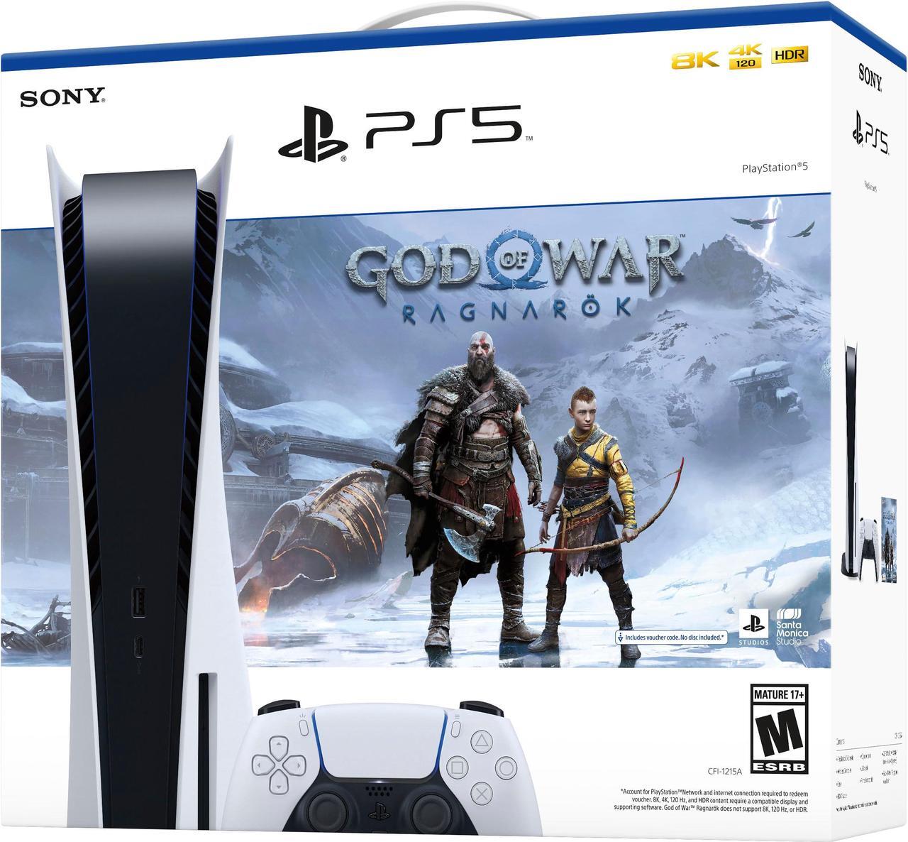 Alt view image 7 of 7 - PlayStation 5 Disc Console  God of War Ragnarok Bundle with Extra Controller, Cefesfy