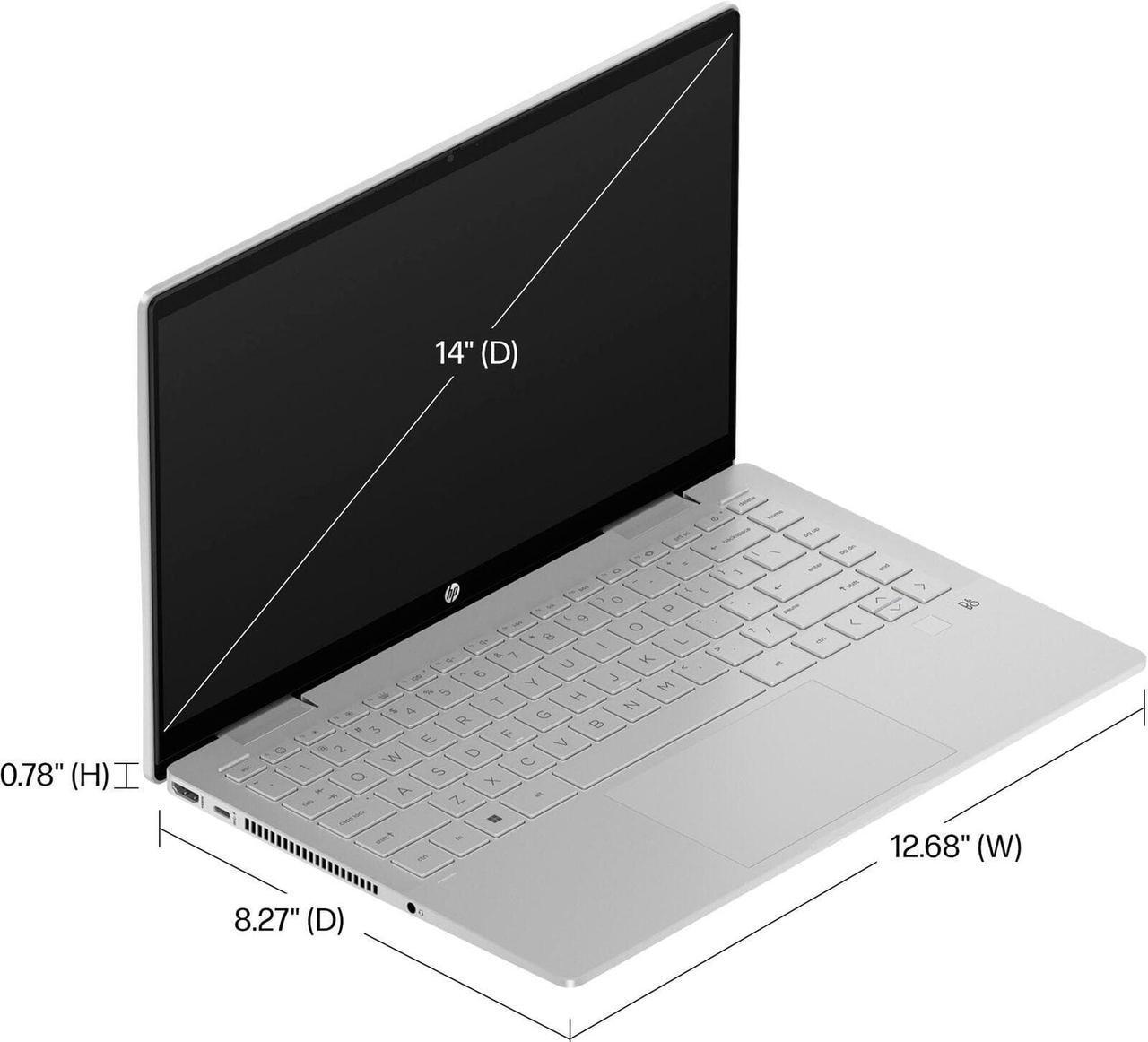 Alt view image 5 of 7 - HP Pavilion X360 2-in-1 Laptop, 14" FHD IPS Touch Screen, 12th Gen Intel Core i5-1235U, 8GB DDR4 RAM, 512GB SSD, Intel Iris Xe Graphics, Backlit Keyboard, Fingerprint Reader, Windows 11 Home, Cefesfy