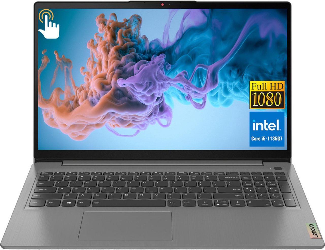 Lenovo Ideapad 3i Laptop, 15.6" FHD IPS Touchscreen Computer, Intel Core i5-1135G7 Processor (4 core), 12GB RAM, 512GB SSD, Intel Iris Xe Graphics, Wi-Fi 6, Windows 11 Home in S Mode, Arctic Grey