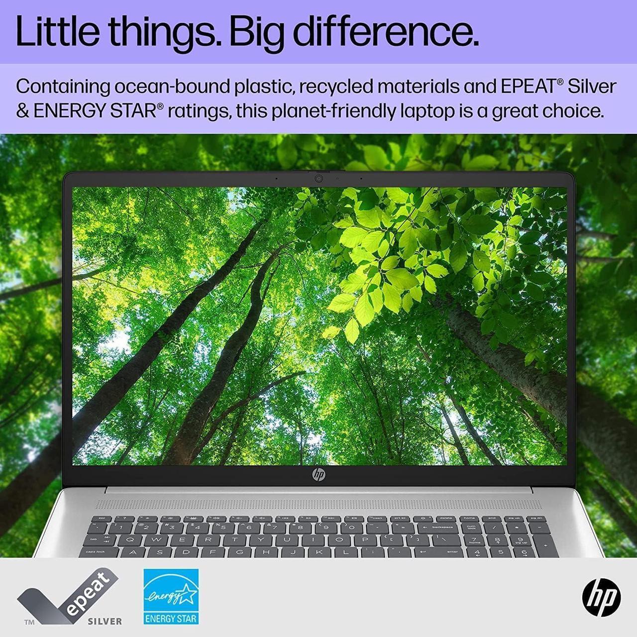 Alt view image 4 of 7 - HP 17 Laptop, 17.3" FHD IPS Display, Intel Core i5-1335U(Beat i7-1255U) Processor, 16GB RAM, 512GB SSD, Intel Iris Xe Graphics, Wi-Fi 6, Backlit Keyboard, Numeric Keypad, Bluetooth, Windows 11 Home