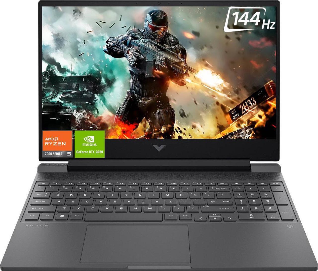 HP Victus Gaming Laptop, 15.6" FHD IPS 144Hz Display, AMD Ryzen 5 7535HS(>i7-11800H), 16GB DDR5 RAM, 512GB SSD, NVIDIA GeForce RTX 2050, Wi-Fi 6, Backlit Keyboard, Numeric Keypad, Windows 11 Home