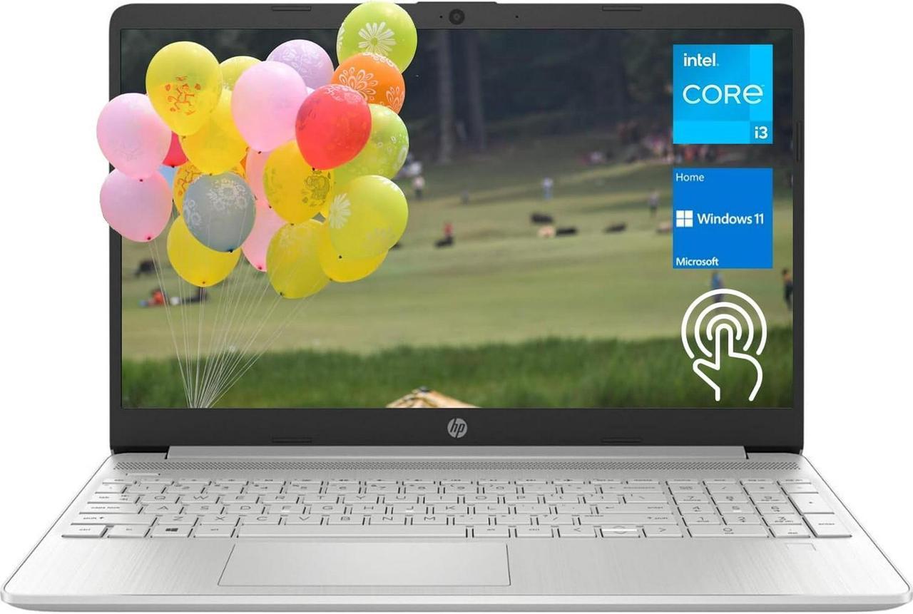 HP Laptop Touchscreen, 15.6" HD Display, Intel Core i3-1215U Processor, 8GB RAM, 512GB SSD, Intel UHD Graphics, Wi-Fi, Media Card Reader, Windows 11 Home, Bundle With Cefesfy USB Hub