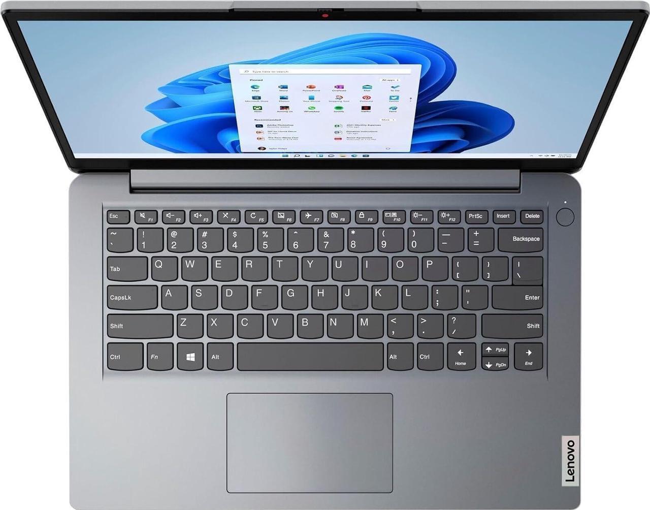 Alt view image 2 of 6 - Lenovo IdeaPad 1 Business Laptop, 14" HD Display, Intel Celeron N4020, 4GB RAM, 128GB eMMC + 64GB SD Card, Intel UHD Graphics, Wi-Fi 6, Bluetooth, Windows 11 Pro