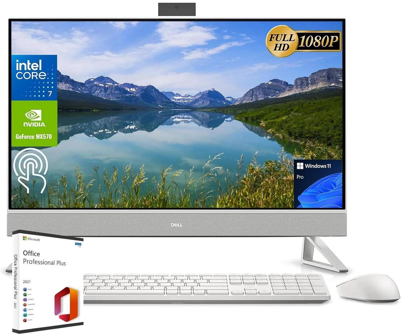 Main image of Dell Inspiron 7000 All-In-One Desktop, 27" FHD Touchscreen, Core 7 150U (10 cores), GeForce MX570A, 64 GB RAM, 1 TB SSD, Wi-Fi 6E, Windows 11 Pro, with Microsoft Office Lifetime License&Designed Mouse