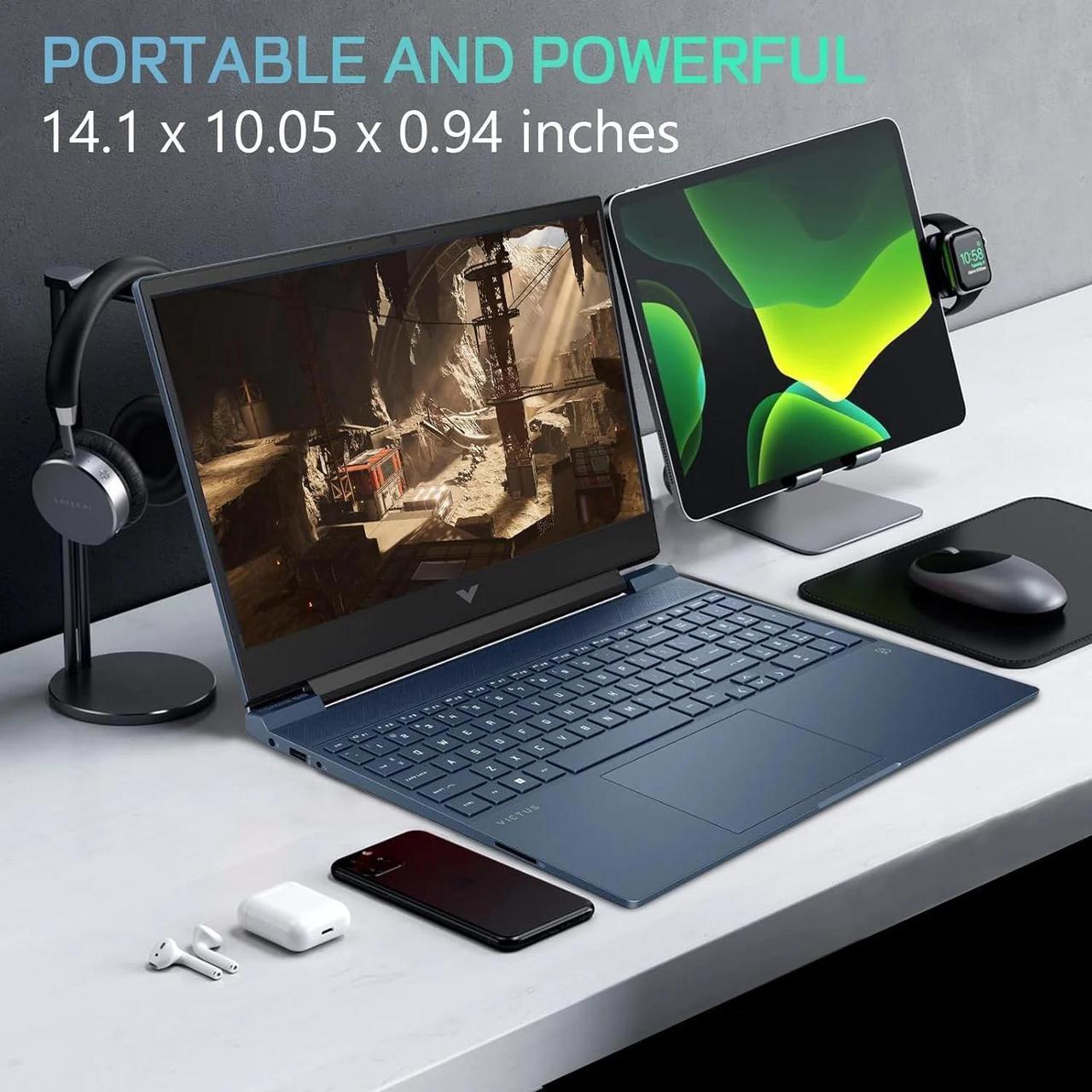 Alt view image 5 of 7 - HP Victus 15 Gaming Laptop, 15.6" FHD 144Hz Display Portatil Gamer, Core i7-13620H, NVIDIA GeForce RTX 4060, 16GB RAM 1TB SSD,  Backlit Keyboard, Wi-Fi 6, Windows 11 Pro