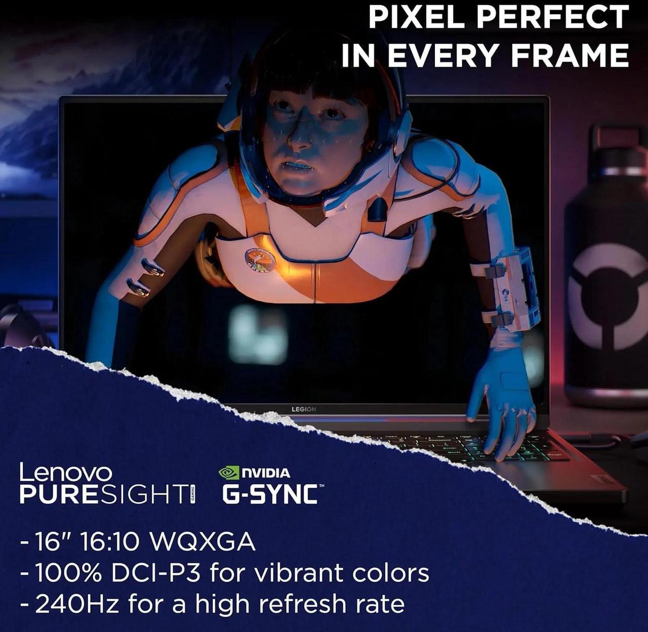 Alt view image 5 of 7 - Lenovo Legion 7i Gaming Laptop - w/Office 2024 & Windows 11 Pro Intel Core i7-14700HX, 16" WQXGA 240Hz Display, RTX 4060, Backlit KB, Fingerprint, Wi-Fi 6E(32GB DDR5 | 2TB SSD)