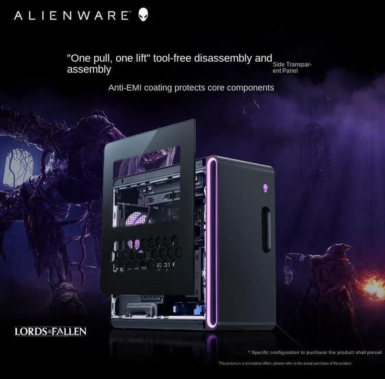 Alt view image 2 of 7 - Dell Alienware Aurora Gaming Pc - Intel Ultra 9 Series 285K  GeForce RTX 5080 16GB GDDR7  64GB DDR5 RAM, 4TB SSD, 2TB HDD  Wi-Fi7  w/MS Office Lifetime, External DVD Drice  Win 11 Pro