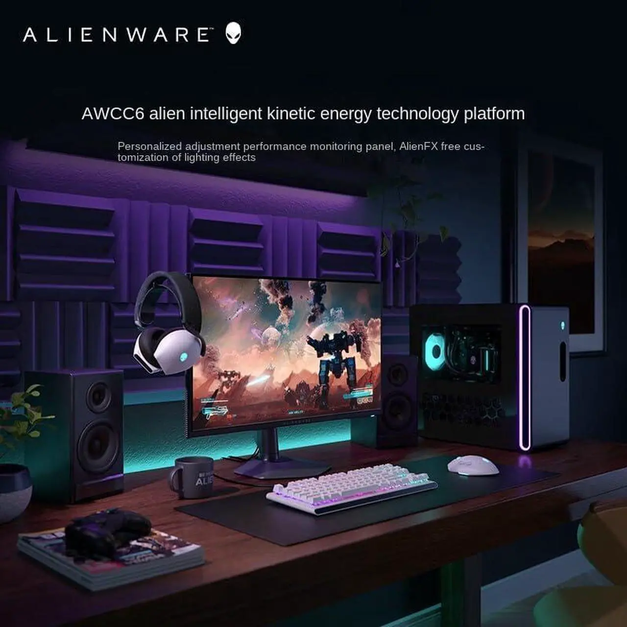 Alt view image 3 of 7 - Dell Alienware Aurora Gaming Pc - Intel Ultra 9 Series 285K  GeForce RTX 5080 16GB GDDR7  64GB DDR5 RAM, 4TB SSD, 2TB HDD  Wi-Fi7  w/MS Office Lifetime, External DVD Drice  Win 11 Pro