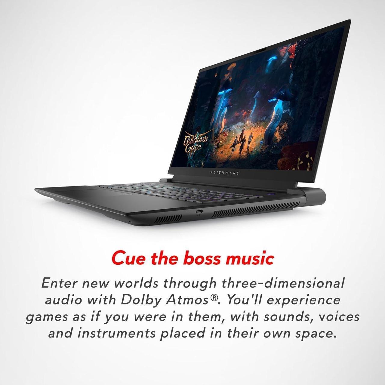 Alt view image 3 of 7 - Dell Alienware M18 R2 Gaming Laptop, 18" QHD (2560 x 1600) 165Hz, Intel 24-Core i9 14900HX, GeForce RTX 4090, 64GB DDR5, 8TB SSD, ,Backlit Keyboard, Win11 Pro & Office Lifetime License