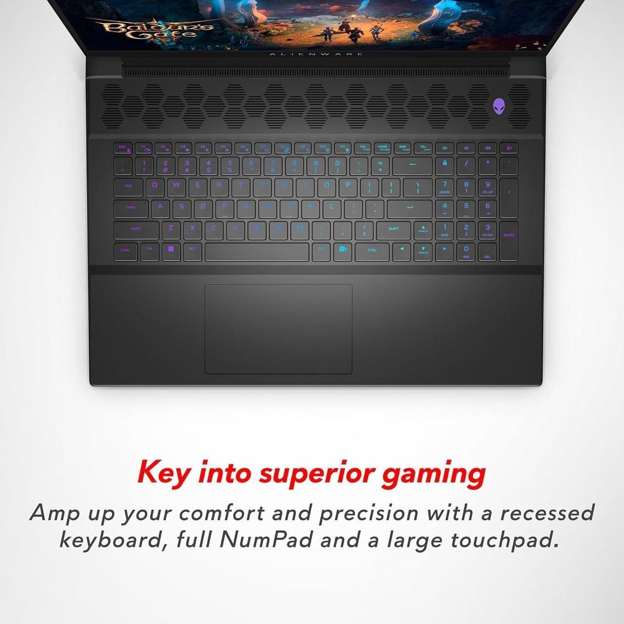 Alt view image 5 of 7 - Dell Alienware M18 R2 Gaming Laptop, 18" QHD (2560 x 1600) 165Hz, Intel 24-Core i9 14900HX, GeForce RTX 4090, 64GB DDR5, 8TB SSD, ,Backlit Keyboard, Win11 Pro & Office Lifetime License
