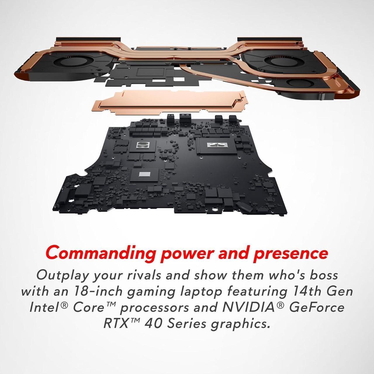 Alt view image 6 of 7 - Dell Alienware M18 R2 Gaming Laptop, 18" QHD (2560 x 1600) 165Hz, Intel 24-Core i9 14900HX, GeForce RTX 4090, 64GB DDR5, 8TB SSD, ,Backlit Keyboard, Win11 Pro & Office Lifetime License