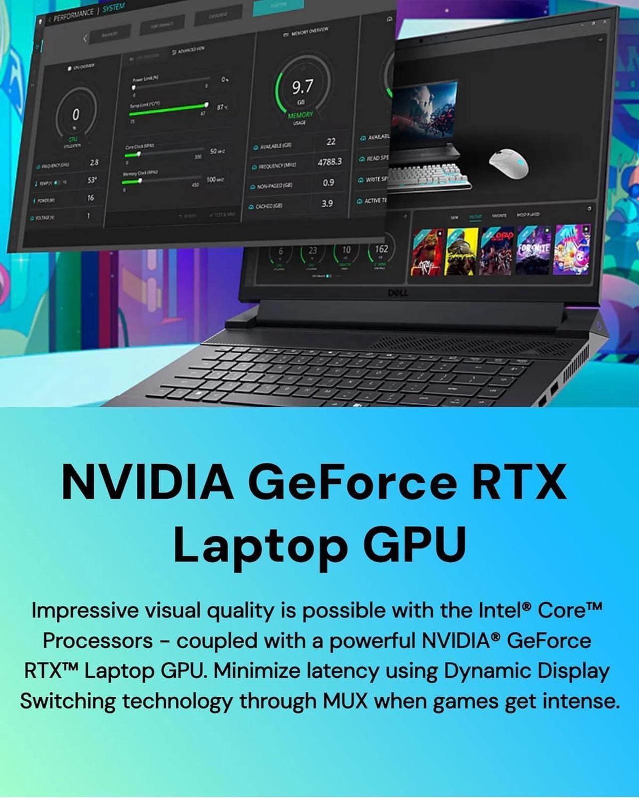 Alt view image 7 of 7 - Dell G16 7630 Gaming Laptop - 16" QHD+ 240Hz 3ms Display, Intel Core I7-13650HX, NVIDIA GeForce RTX 4060(8 GB GDDR6), RGB Backlit Keyboard, Windows 11 Pro & Microsoft Office Pro, 64GB DDR5 + 2TB SSD