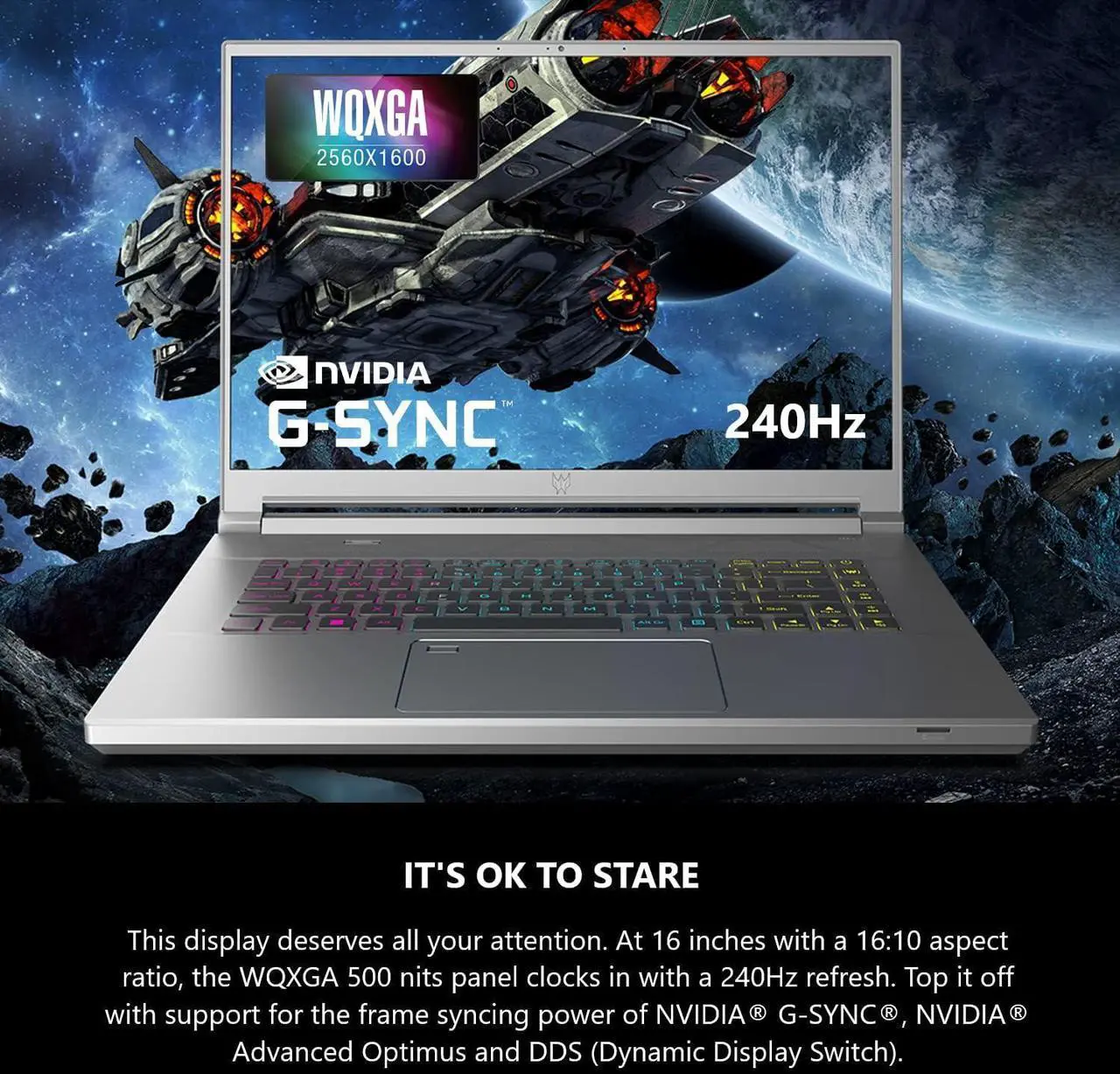 Alt view image 5 of 7 - Acer Predator Triton 300 SE Gaming/Creator Laptop, Intel i7-12700H, GeForce RTX 3060, 16" WQXGA 240Hz, 16GB DDR5, 512GB SSD, Wi-Fi 6E, Windows 11 Pro, Office Lifetime License