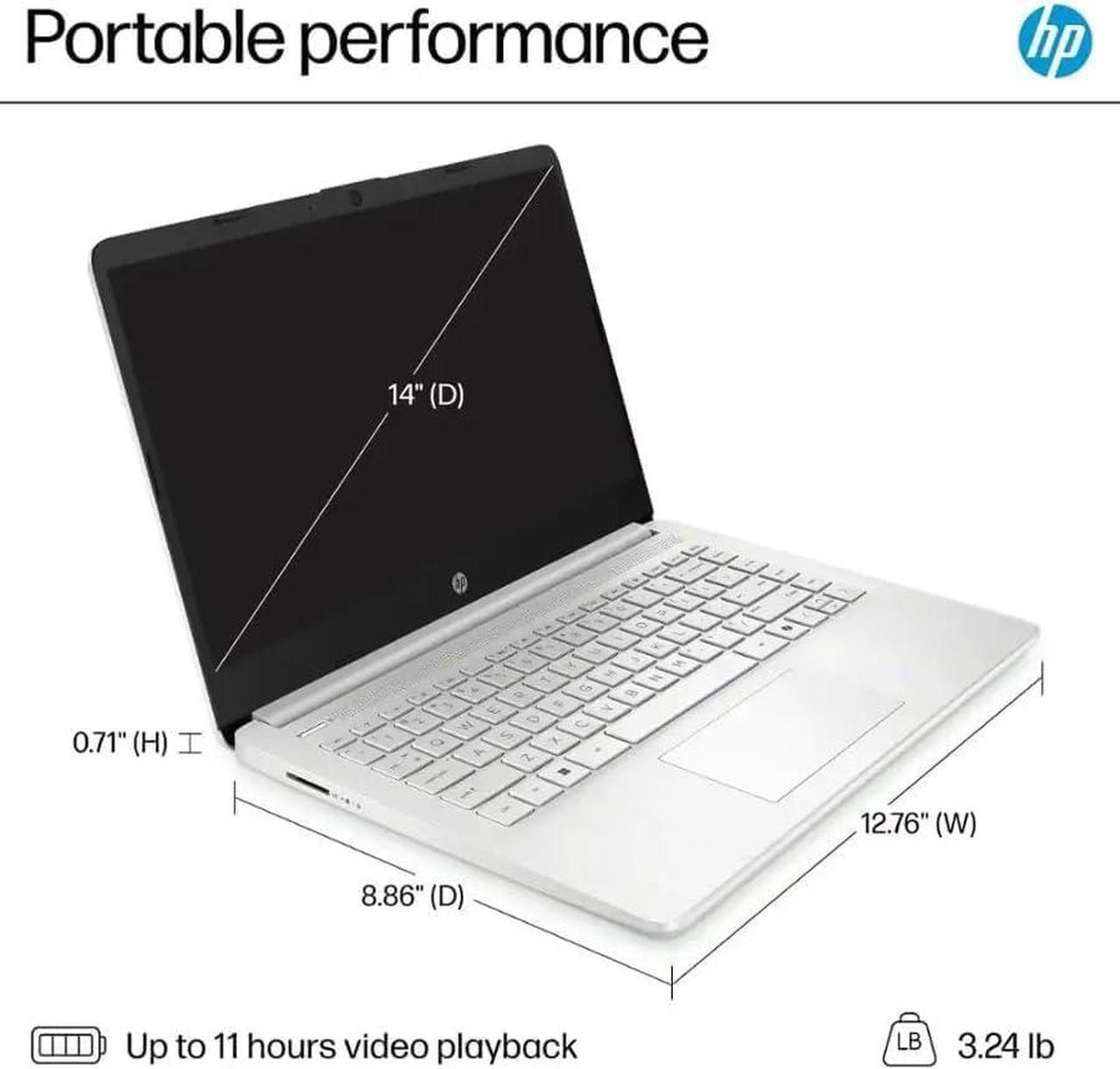 Alt view image 7 of 7 - HP Student Business Laptop, Intel N150 Processor, 14 Inch LED, 8GB RAM, 128GB, Wi-Fi 6,  Office Pro Lifetime, Windows 11 Pro