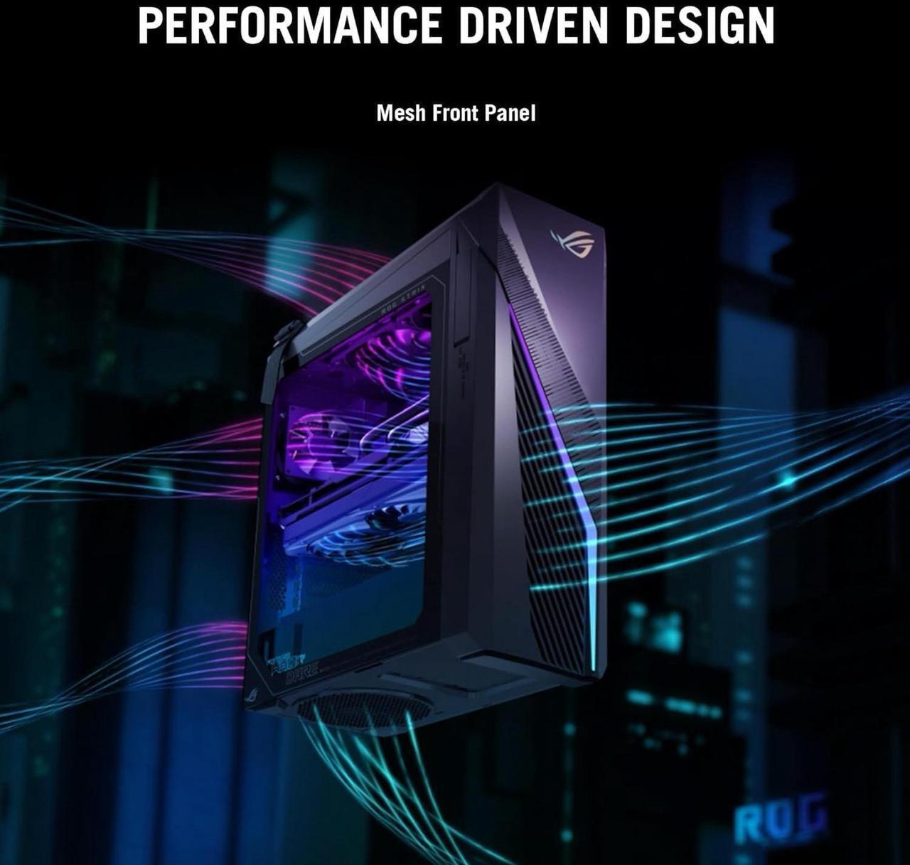 Alt view image 3 of 7 - ASUS ROG Strix G16CH Gaming Desktop Tower- NVIDIA RTX 4070 Dual, Intel 16-Core i7-13700KF(Up to 5.4 GHz), WiFi 6E, Win 11 Pro & Office Lifetime, 64GB DDR4 RAM, 2TB SSD