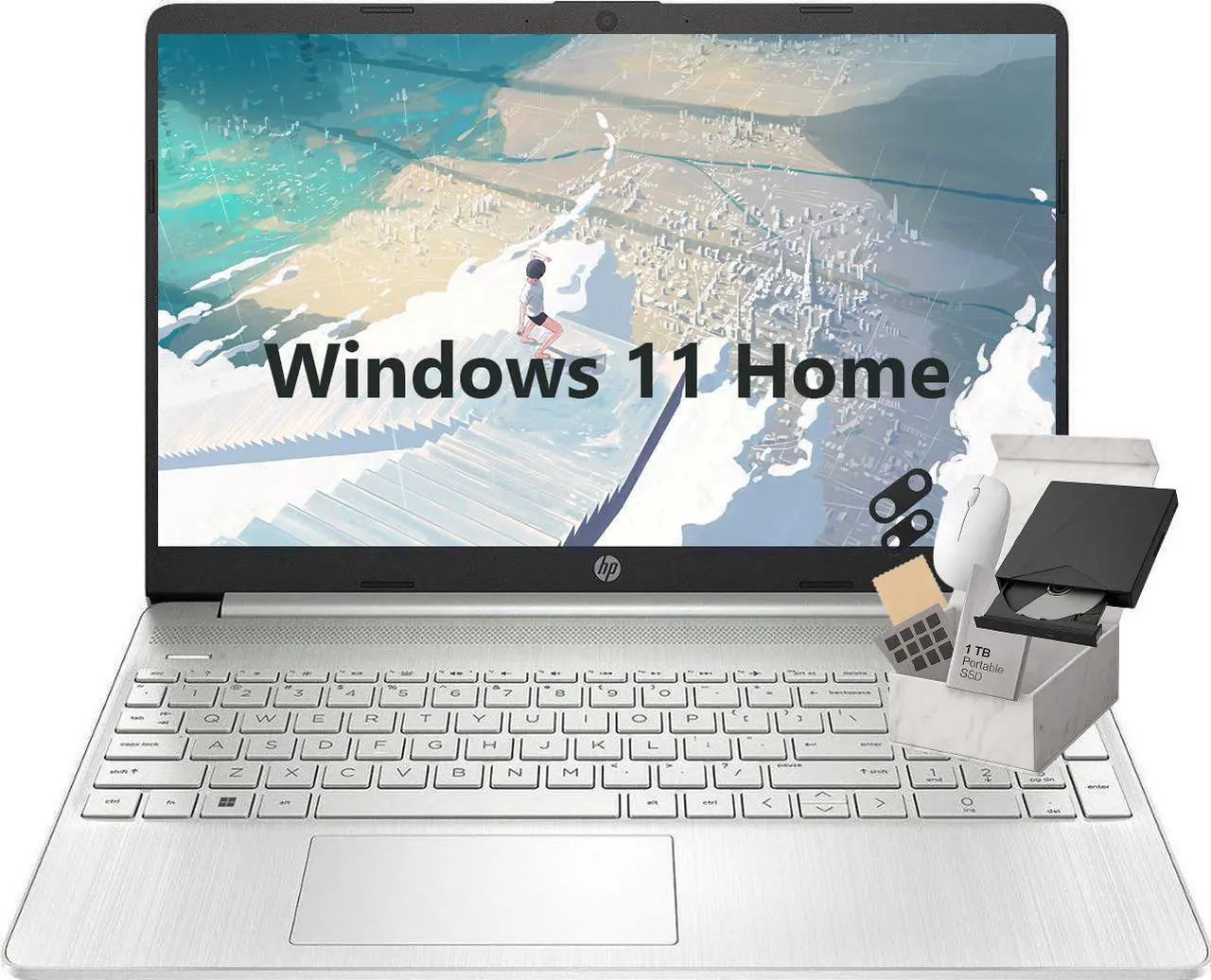 Main image of HP Student Business Laptop, Intel N150 Processor, 14 Inch LED, 4GB RAM, 128GB, Wi-Fi 6, Windows 11 Home
