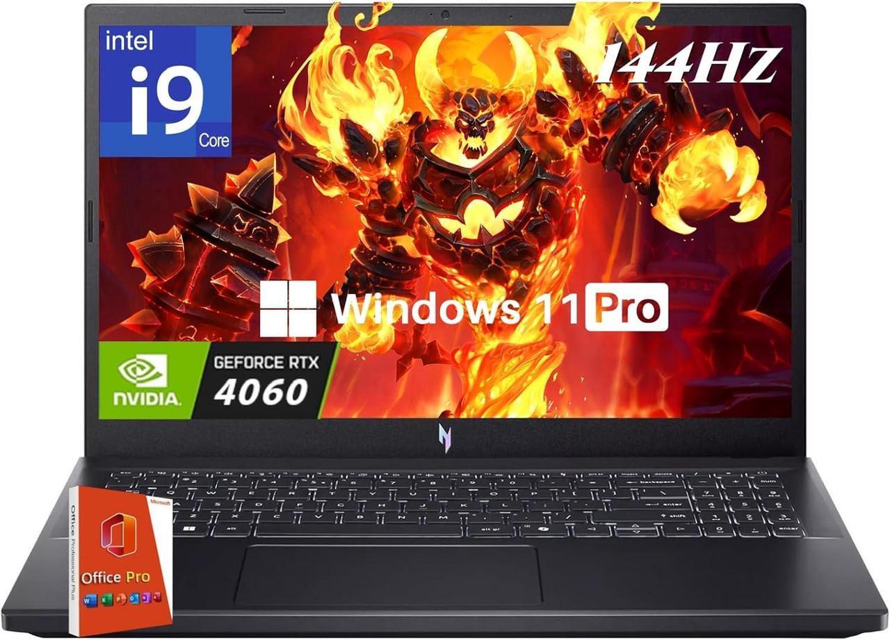 Main image of Acer Nitro V 15.6" 144Hz IPS Gaming Laptop, Intel 14-Core i9-13900H, NVIDIA GeForce RTX 4060, 32GB DDR5, 1TB SSD, Windows 11 Pro