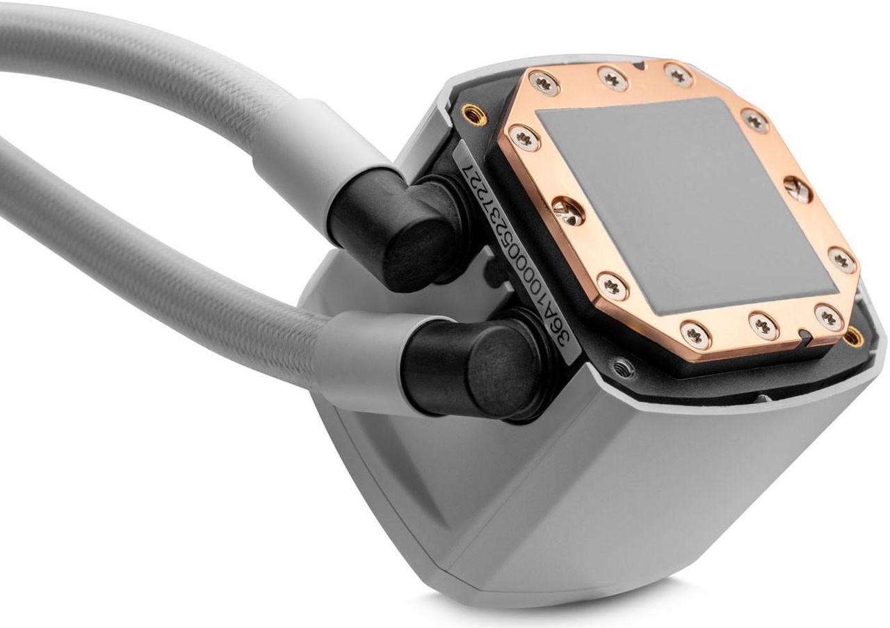 Alt view image 5 of 7 - EK-Nucleus AIO CR240 Lux D-RGB White 240mm AIO Liquid Cooler With EK FPT 120mm Fans - Compatible with latest Intel and AMD CPU sockets - LGA 1700 and AM5