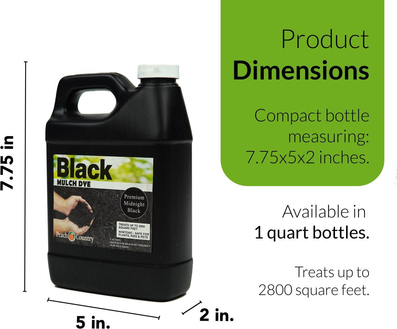 Alt view image 2 of 6 - Peach Country Premium Black Mulch Dye, Color Concentrate - 2,800 Sq. Ft. (1QT)