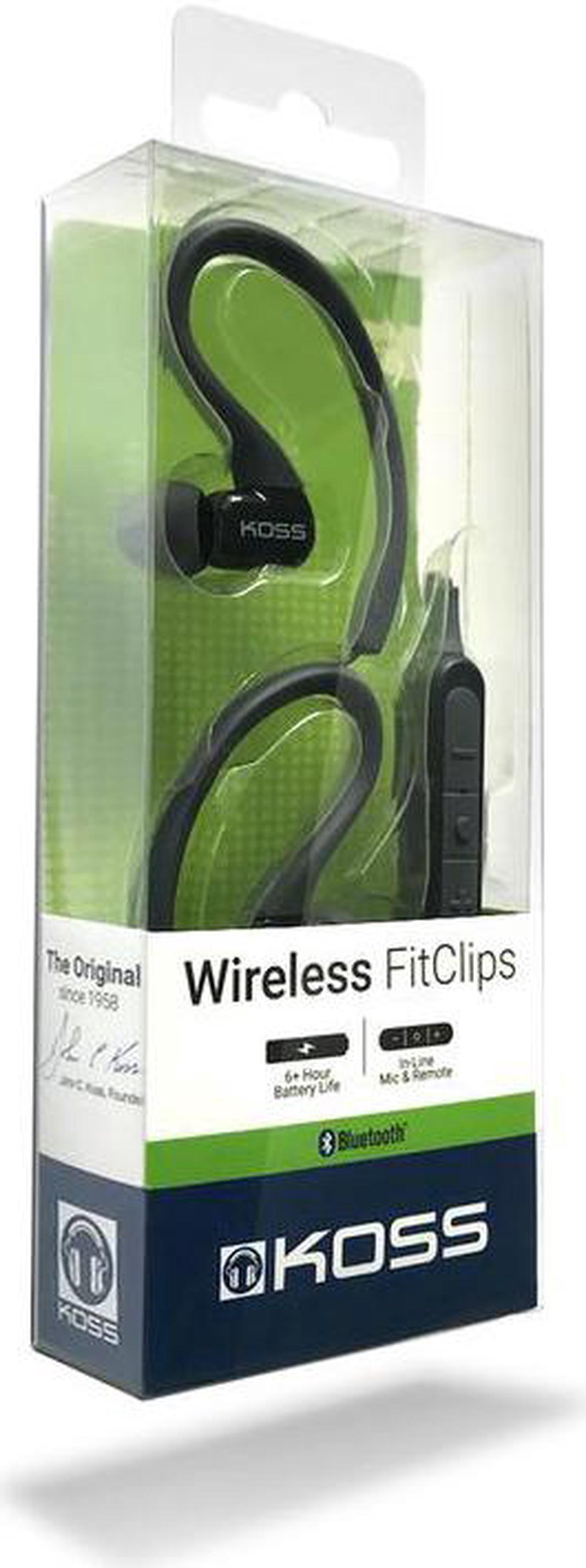 Alt view image 3 of 6 - koss bt232i wireless bluetooth fitclips | inline microphone & remote | black | 6+ hour battery life | lightweight | sweat resistant