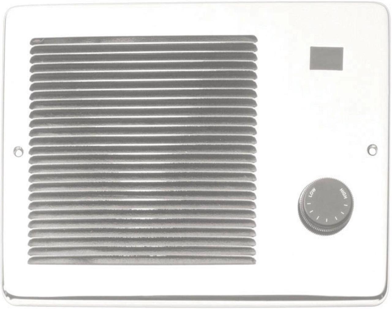 Alt view image 7 of 10 - Broan-NuTone - 174 - Broan Nu-Tone 174 Comfort-Flo Wall Heater; 2560/5120 BTU, 750/1500 Watt, Off White Baked Enamel