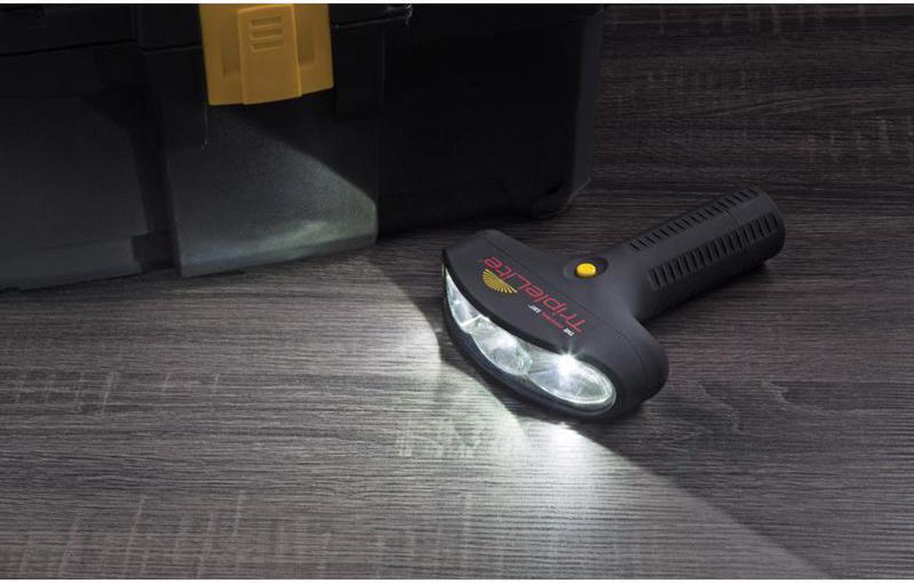 Alt view image 4 of 5 - triplelite 180 degree mini 259 lumens black led wide beam flashlight aa