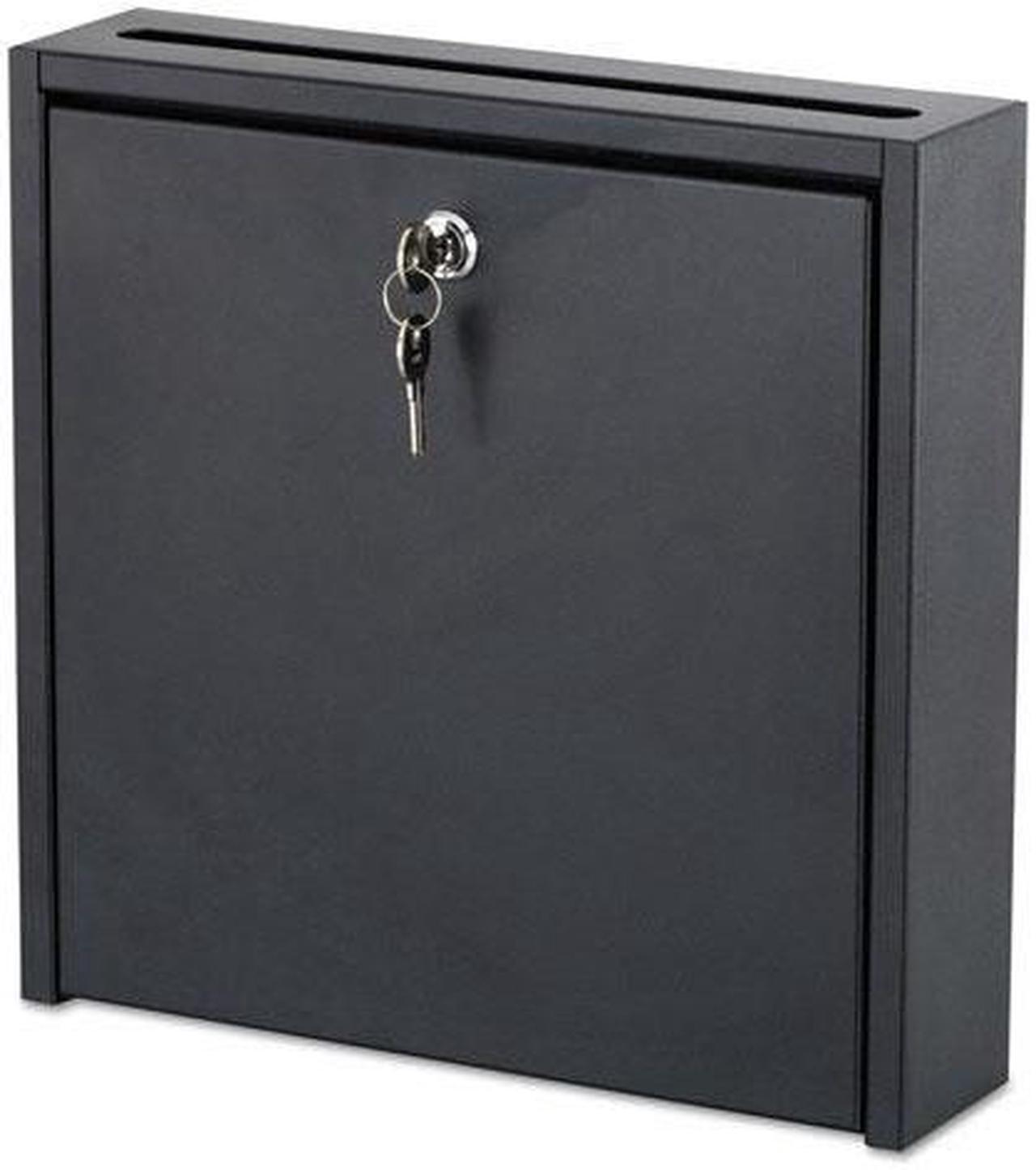 Alt view image 4 of 9 - SAFCO Products 4258BL 12 x 12 x 3 in. Wall-Mountable Interoffice Mailbox, Black