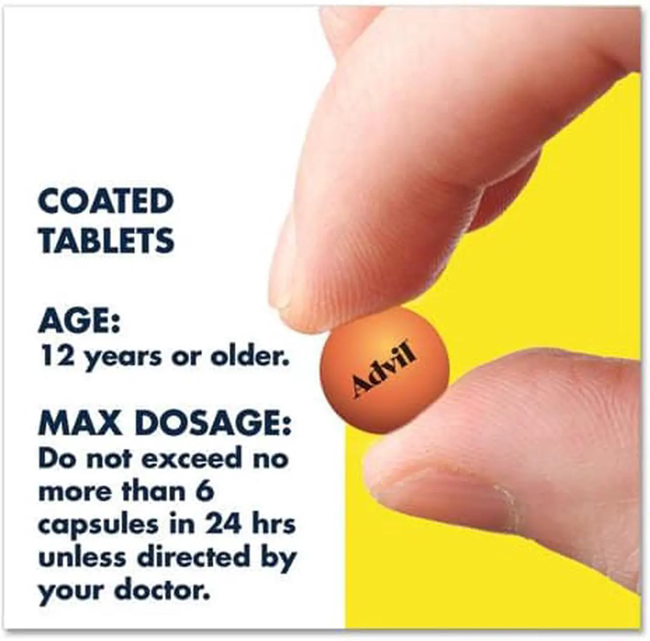 Alt view image 9 of 9 - advil 100 count pain reliever / fever reducer coated tablet, 200mg ibuprofen, temporary pain relief