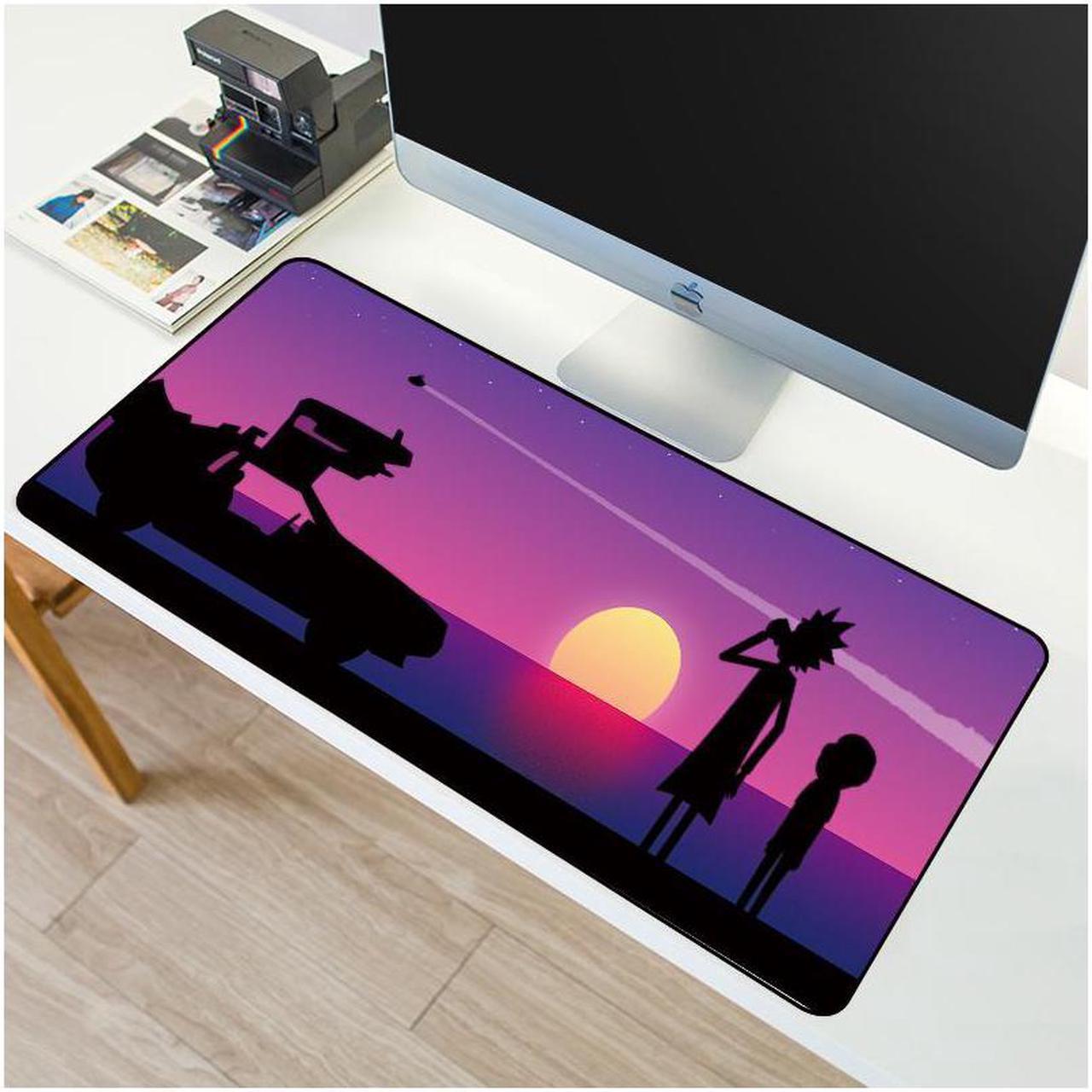 800x300MM Large Mouse Pad Anti-slip Natural Rubber Gaming Mousepad Rick And Morty with Locking Edge Gamer Keyboard Mat XL For PC Computer Laptop Desktop