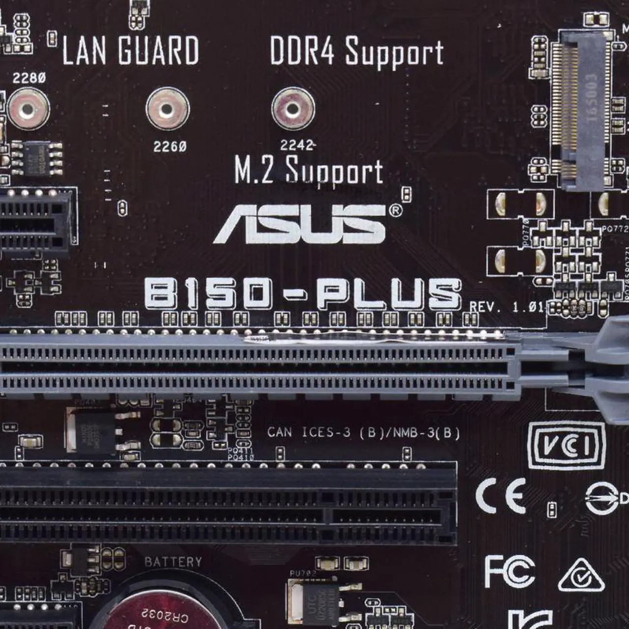 Alt view image 5 of 6 - ASUS B150-PLUS 1151 Motherborad B150 Motherborad DDR4 64GB RAM Core i7 6700 i5 7500 CPU M.2 DVI PCI-E 3.0 6×SATAIII 4×USB3.0 ATX