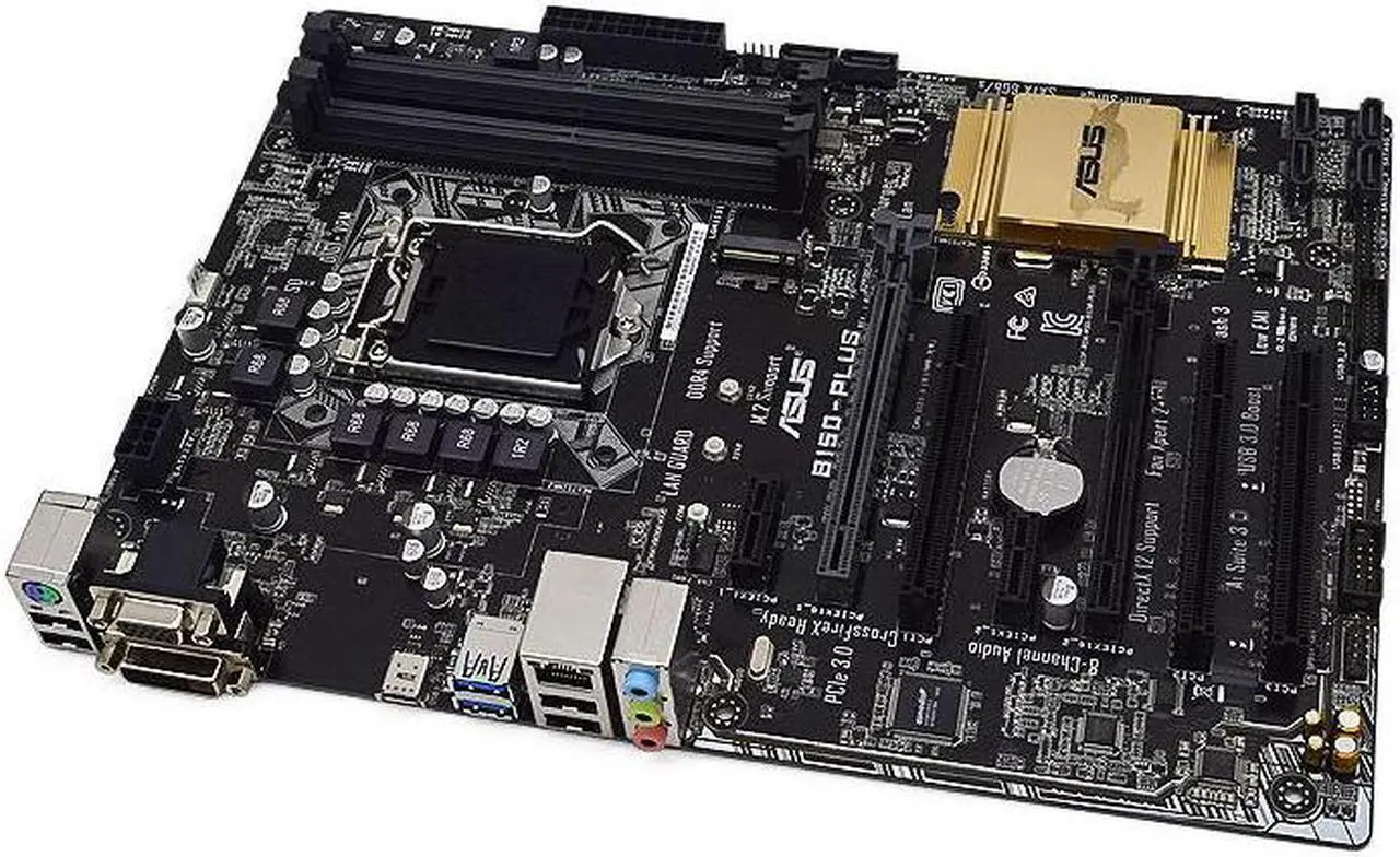 Alt view image 6 of 6 - ASUS B150-PLUS 1151 Motherborad B150 Motherborad DDR4 64GB RAM Core i7 6700 i5 7500 CPU M.2 DVI PCI-E 3.0 6×SATAIII 4×USB3.0 ATX