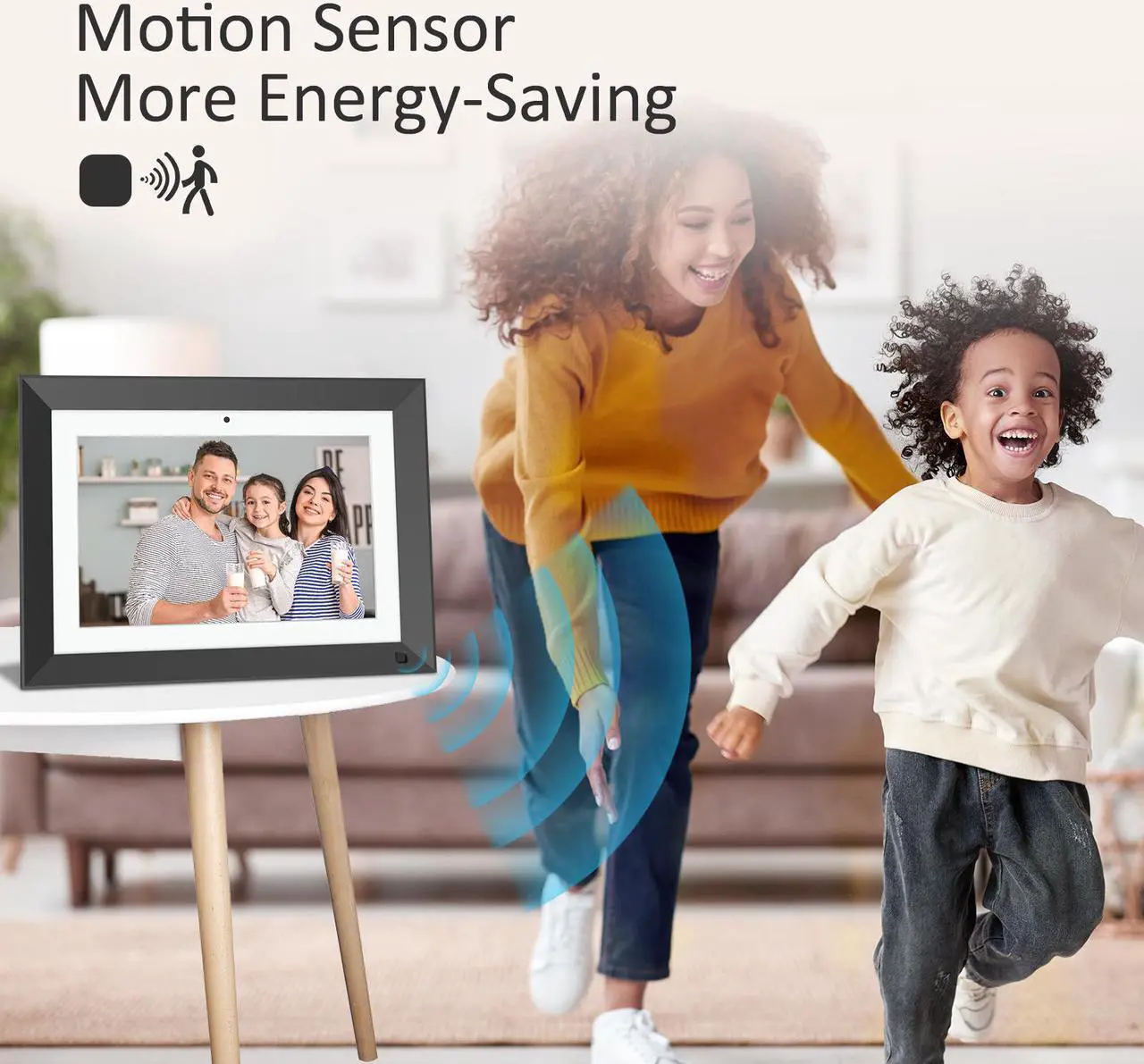 Alt view image 6 of 7 - FULLJA WiFi Digital Picture Frame with Video Call Function,10 inch Smart FHD Display with Deep Bass Box,16GB Memory, Video Calling Device for Grandparents - Stay Connected with Video Calling Via App